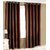 HDecore Brown Plain Door Curtain 2 pc 7ft