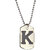 Men Style Alphabet letter K platedpendant  00  Stainless Steel Sqaure Pendent For Men And Women