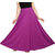 Be You Fashion Women Serena Satin Magenta Plain Long Skirt