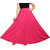 Be You Fashion Women Serena Satin Pink Plain Long Skirt