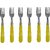 Set Of 6 Stainless Steel Fork With Plastic Grip