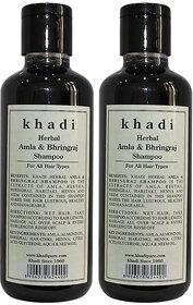 Khadi Herbal Amla  Bhringraj Shampoo - 210ml (Set of 2)