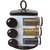 Ankur 12 Jars Rotating Spices/ Masala Rack Set, with 3 Different Halt, Transparent ABS Storage ,Black