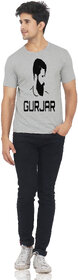 Grey Color Half Sleeve Gurjar Printed Tshirt