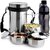 Jvl Stainless Steel Hot Tiffin Carrier With Vacuum Bottle  Carry Bag 2 Pieces