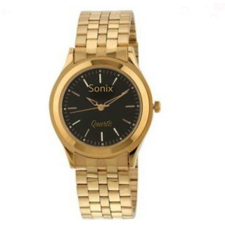 Ladies golden hot sale chain watch