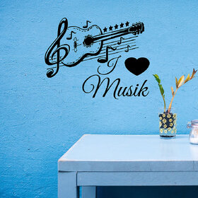 Decor Villa Wall Sticker (I love music ,Surface Covering Area 22 x 17 Inch)