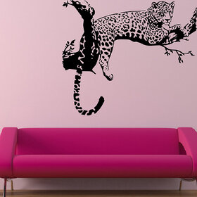 Decor Villa Wall Sticker (Tiger on tree ,Surface Covering Area 27 x 23 Inch)