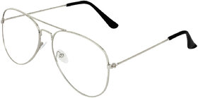 Zyaden Silver Aviator Eyewear Frame