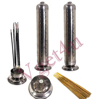 2 New Agarbati Metallic Tower Incense Stick Holder Stand