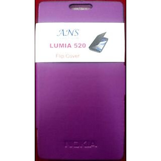                       ANS High Quality Stand Flip Cover for NokiaLumia 520-purple                                              