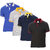 Pack of 4 Polo Casual T Shirt For Men by Baremoda (Black ,Navy ,Grey  Blue)