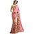 kanha fashion shop Pink Georgette Embroidered Saree With Blouse
