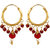 22Kt Gold Polish Sempiternal Hoop Earring Multicolor Ethnic EverydayWorkwear By CreateAwitty