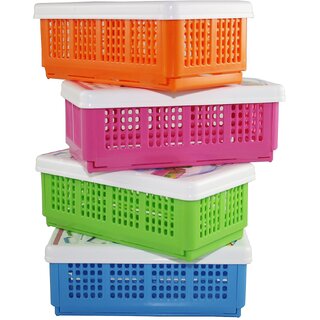 Kudos Flexi Fold Polypropylene Multi Colour Food Container Set of 4