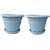 Decor plastic pot 10 inch mat finish ash color with bottom tray (pack of 2) - Minerva Naturals