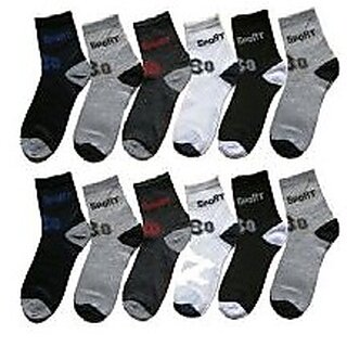                       Pack Of 12 Ankle Socks (Premium Quality)                                              