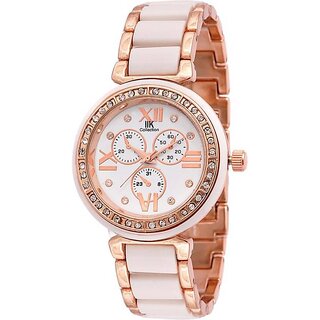 Golden White IIK Collection SUPER HOT Analog Watch - For Women