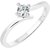 Vighnaharta Youth Solitaire CZ Rhodium Plated Alloy Ring for Women and Girls - VFJ1249FRR16