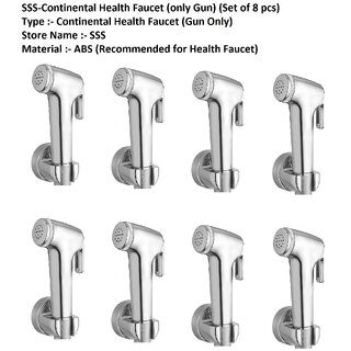 SSS - ABS Chrome Finish Health Faucets for Bathroom (Only Gun) (Set of 8 pcs)