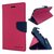 Mobimon Stylish Luxury Mercury Magnetic Lock Diary Wallet Style Flip case cover for OPPO A37 - Pink