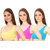 Hothy  Yellow Pink  Cyan Sports Air Bra ( Pack Of 3)