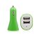 Dual USB Car Charger for mobile phones (Assorted Colors) by KSJ Accessories