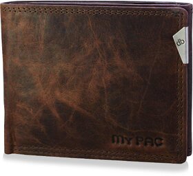mypac-cruise Genuine Leather trifold wallet -Best gift for men- Brown C11578-2