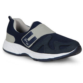 Smartwood Navyblue Gray Slip On Running Sport Shoes
