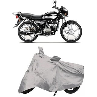 De Autocare Premium Quality Silver Matty Two Wheeler Bike Body Cover For Hero Splender Plus