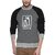 Campus Sutra Charcoal Mens Contrast Raglan Printed Sweatshirt