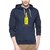 Campus Sutra Navy Blue Mens Printed Hoodie