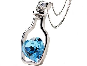 Ocean Blue Cubic Zirconia Alloy Pendant Set