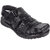 Knoos Men Leather Sandals (Black)