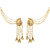 Meia Gold Plated Gold Alloy Dangle Kan Chain Earrings For Women