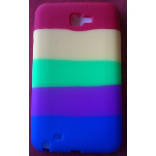                       Rainbow color silicon case for Samsung Galaxy Note 2 N7100                                              