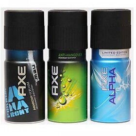 AXE Buy 2 Get 1 Free Deo Deodorants Body Spray For Men - Combo And Kits Pack Of 3 Pcs