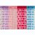 angel homes Set of 4 Multi Heart Curtain(Hpc101)
