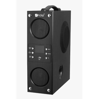 Flow Mini Boom Box Bluetooth Tower Speaker for Music Lovers Fully Loaded Feature 1.2 Feet Height (Black)