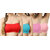 Hothy Non-Padded Strapless Tube Bra (Red,Cyan,Coral,Pink)
