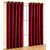 Styletex Plain Polyester Maroon Window Curtain (Set of 4)