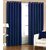 Styletex Plain Polyester Navy Blue Long Door Curtain (Set of 4)