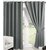Styletex Plain Polyester Gray Window Curtain (Set of 2)
