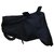 Benjoy Bike Motorcycle Body Cover Black With Mirror Pocket For Bajaj DisCover Black 100 DTS-I