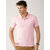 Squarefeet Pink Cotton Blend Polo Tshirt