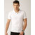 Squarefeet White Cotton Blend Polo Tshirt