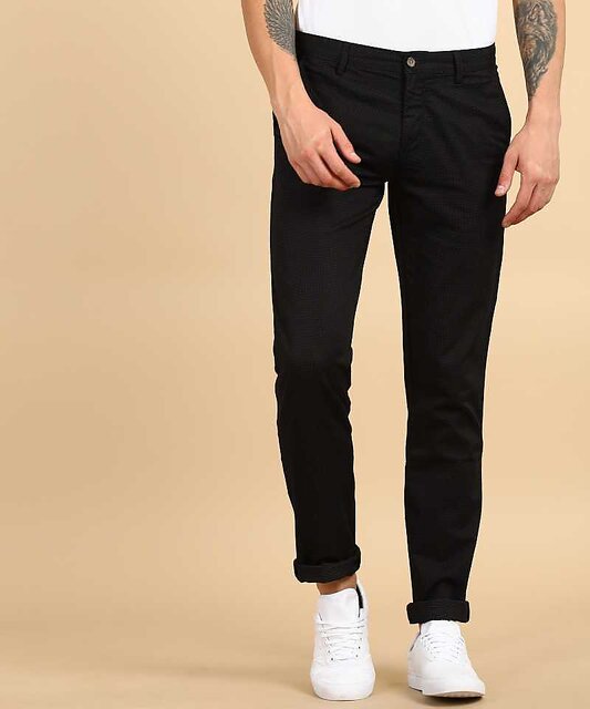 Buy Men Blue Solid Slim Fit Casual Trousers Online  758742  Peter England