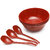 Melamine Czar New Donga with spoon pack of 6-RED
