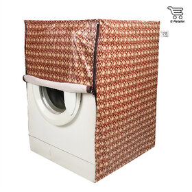 E-Retailer Brown Wooden Texture Design Front Loading Washing Machine Cover