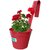 Metal Railing Bucket With Long Handle 8 Inch - Red color